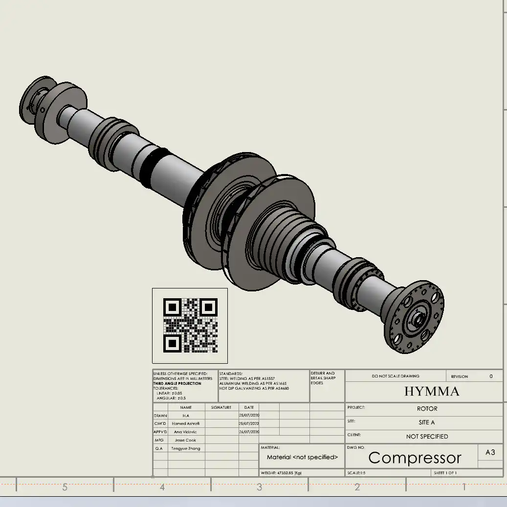 picture of rotor compressor with qr code